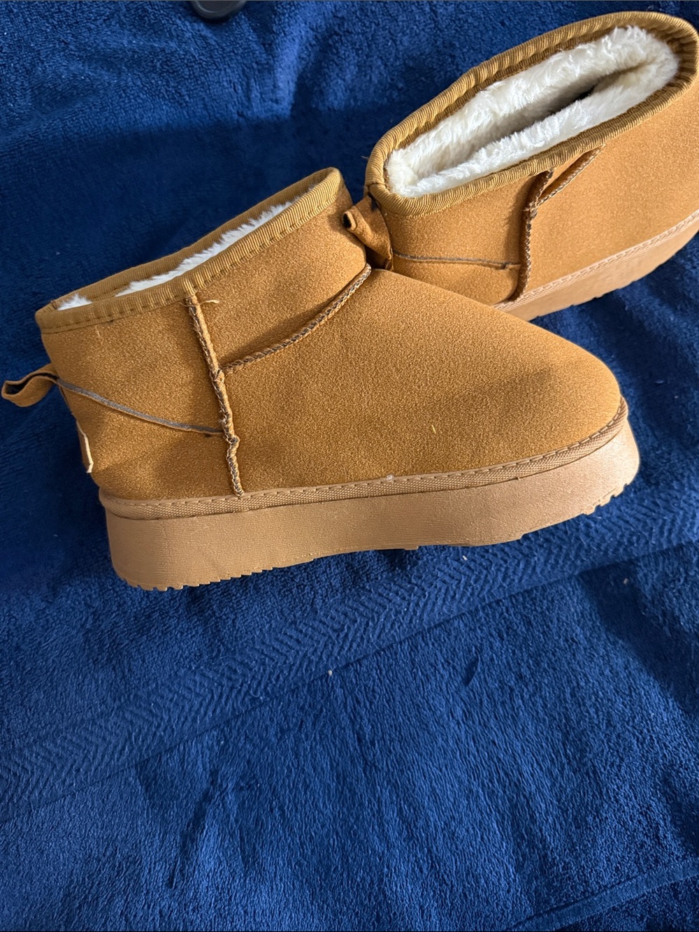Woman’s  CozyShearling-Lined Booties in Chestnut